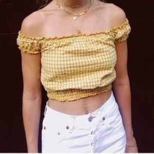 Brandy Melville checkered crop top